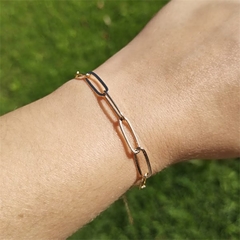 Pulseira Elos Longos Finos Lorraine Charm Banhada - comprar online