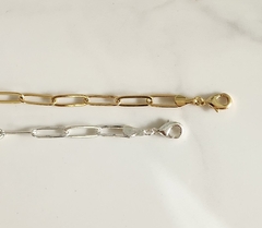 Pulseira Elos Longos Finos Lorraine Charm Banhada