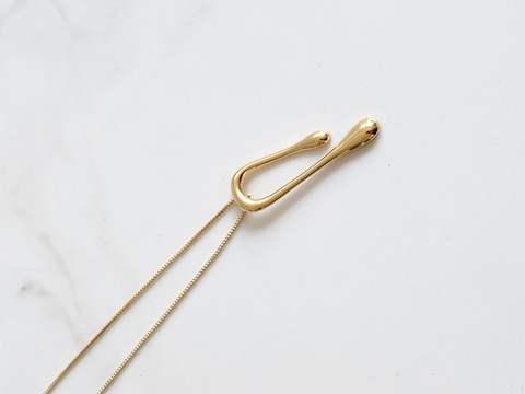 Colar Gotas Vertigem Banhado a Ouro