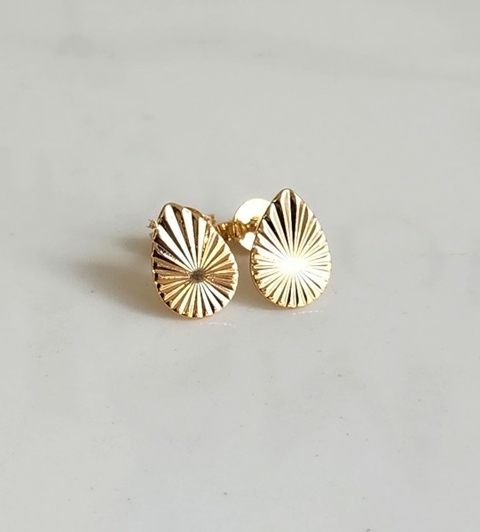 Brinco Gota 3D Charm Banhado a Prata