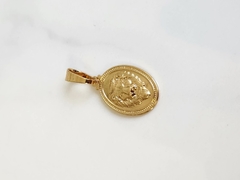 Pingente Oval Leão Vertigem Charm Banhado a Ouro