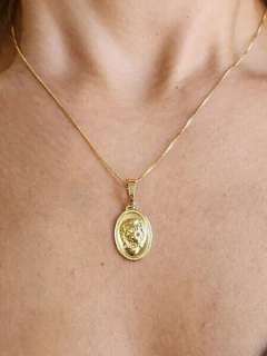 Pingente Oval Leão Vertigem Charm Banhado a Ouro - comprar online