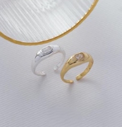 Anel Clareza Vertigem Banhado a Ouro