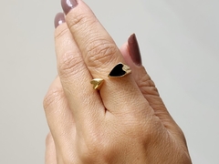 Anel Corações Duo Vertigem Banhado a Ouro na internet