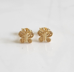 Brinco Borboleta Lis Vertigem Banhada a Ouro