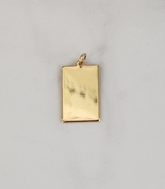 Pingente Quadrado Liso Vertigem Banhado a Ouro - comprar online