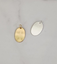 Pingente Oval Liso Vertigem Charm Banhado