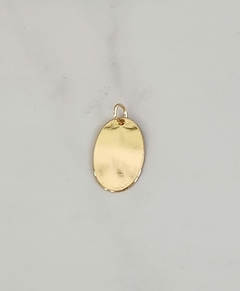 Pingente Oval Liso Vertigem Charm Banhado na internet