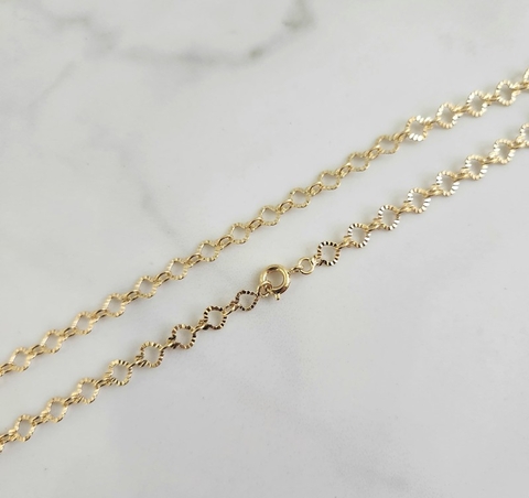 Choker Elos Redondos Diamantados Charm Banhado