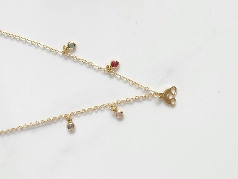 Colar Infantil Arco Íris Banhado a Ouro