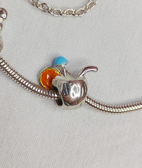 Berloque Coco Banhado a Ródio