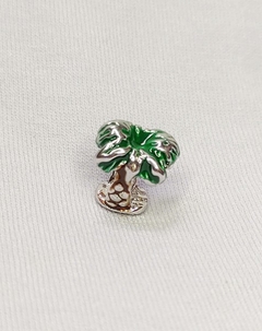 Berloque Coqueiro Banhado Ródio