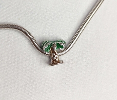 Berloque Coqueiro Banhado Ródio - comprar online