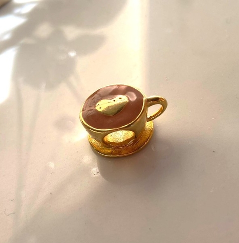 Berloque Café Expresso Banhado a Ouro