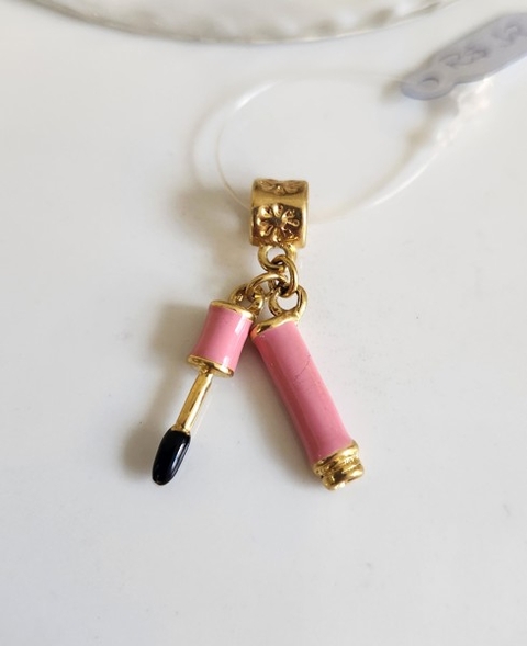 Berloque Máscara de Cílios Banhado a Ouro