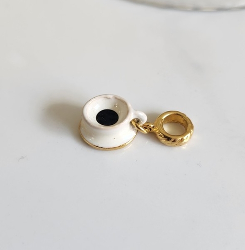 Berloque Xícara Café Banhado a Ouro