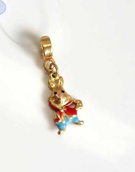 Berloque Coelho da Alice Banhado a Ouro