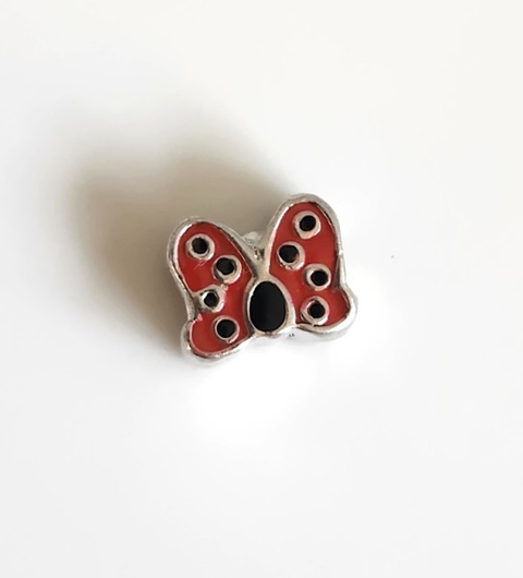 Berloque Laço Minnie Banhado a Ródio