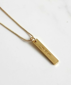 Colar Placa Joy Alegria Charm Banhado a Ouro cópia