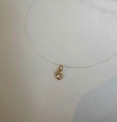 Choker Nylon Ponto de Luz Banhado a Ouro - comprar online