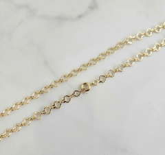 Choker Elos Redondos Diamantados Charm Banhado - comprar online