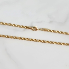 Corrente Elo Baiano 4mm Charm Banhada - 40cm