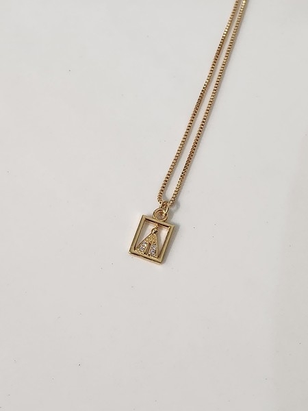 Colar Nossa Senhora Delicado Banhado a Ouro
