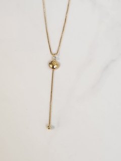 Colar Gravatinha Bola Banhado a Ouro