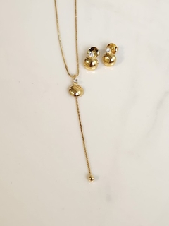 Colar Gravatinha Bola Banhado a Ouro na internet