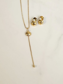 Colar Gravatinha Bola Charm Banhado a Ouro na internet