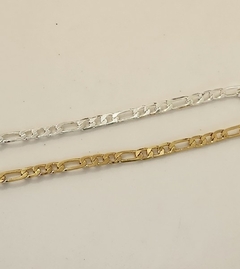 Choker 3x1 Elo Batido Charm Banhado
