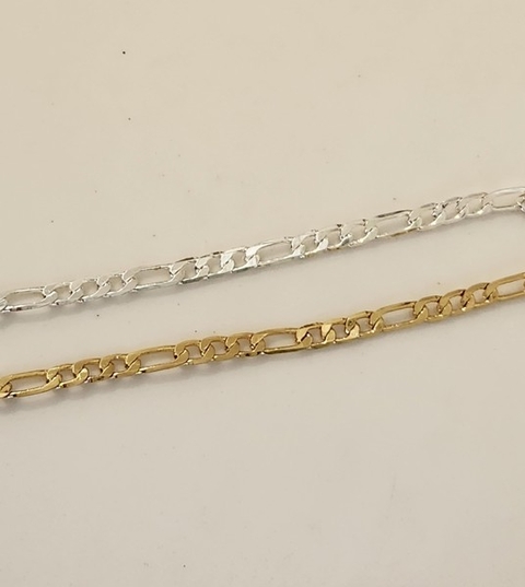 Choker 3x1 Elo Batido Charm Banhado