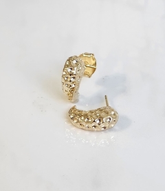 Brinco Orgânico Seiva Banhado a Ouro