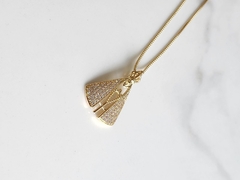 Colar Nossa Senhora Cristal Banhado a Ouro