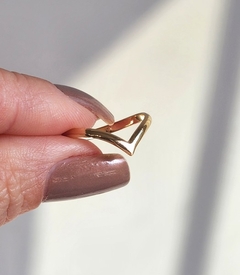 Anel Boca de Tubarão Banhado a Ouro