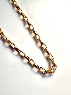 Choker Elos Ovais Fecho Canhão Banhado a Ouro na internet