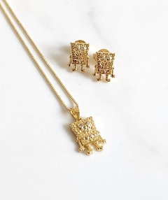Colar Bob Esponja Banhado a Ouro - comprar online