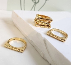 Anel Reto Amém Banhado a Ouro - loja online