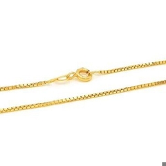 Corrente Veneziana 1mm Banhada a Ouro na internet