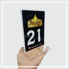Display de Acrílico A6 (10x15cm) Formato T - comprar online