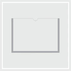 Display de Acrílico A4 (21x30cm) de Parede