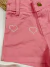 Shorts jeans coração - Rosa na internet