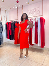 VESTIDO MIDI VAL - Vermelho