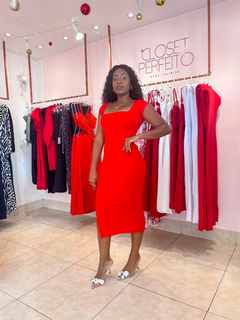 Imagem do VESTIDO MIDI VAL - Vermelho