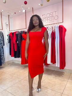 VESTIDO MIDI VAL - Vermelho