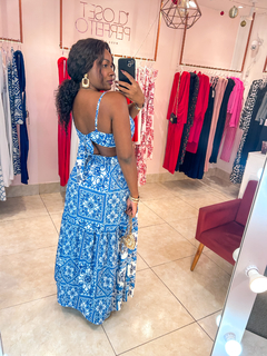 VESTIDO BÚZIOS - Azulejo
