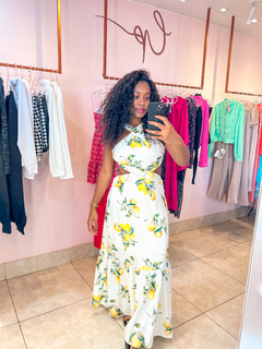 VESTIDO CLARICE - Estampa limão siciliano - CLOSET PERFEITO 