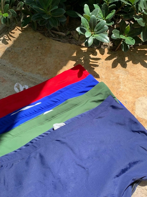 SUNGA BOX PRAIA MODA MASCULINA LISA ADULTO