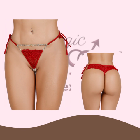 CALCINHA FIO DENTAL TAILANDESA STRASS PROVOKE-ME 