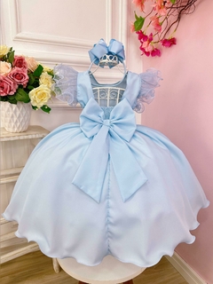 Vestido Infantil Princesas Frozen Elsa e Anna Com Capa - Gilerá Fashion
